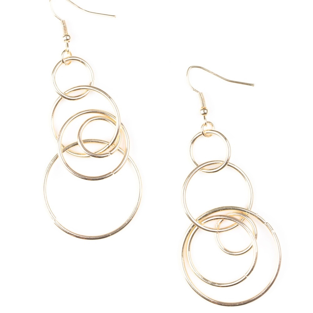 Gold Chic Circles | Dangle Earrings